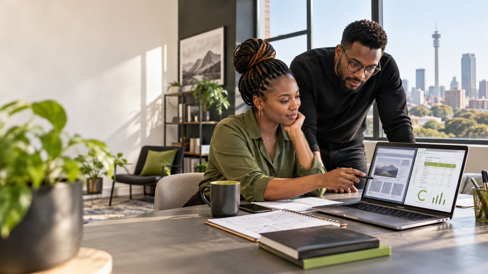 Pretoria website design consultation with a business owner planning a new website